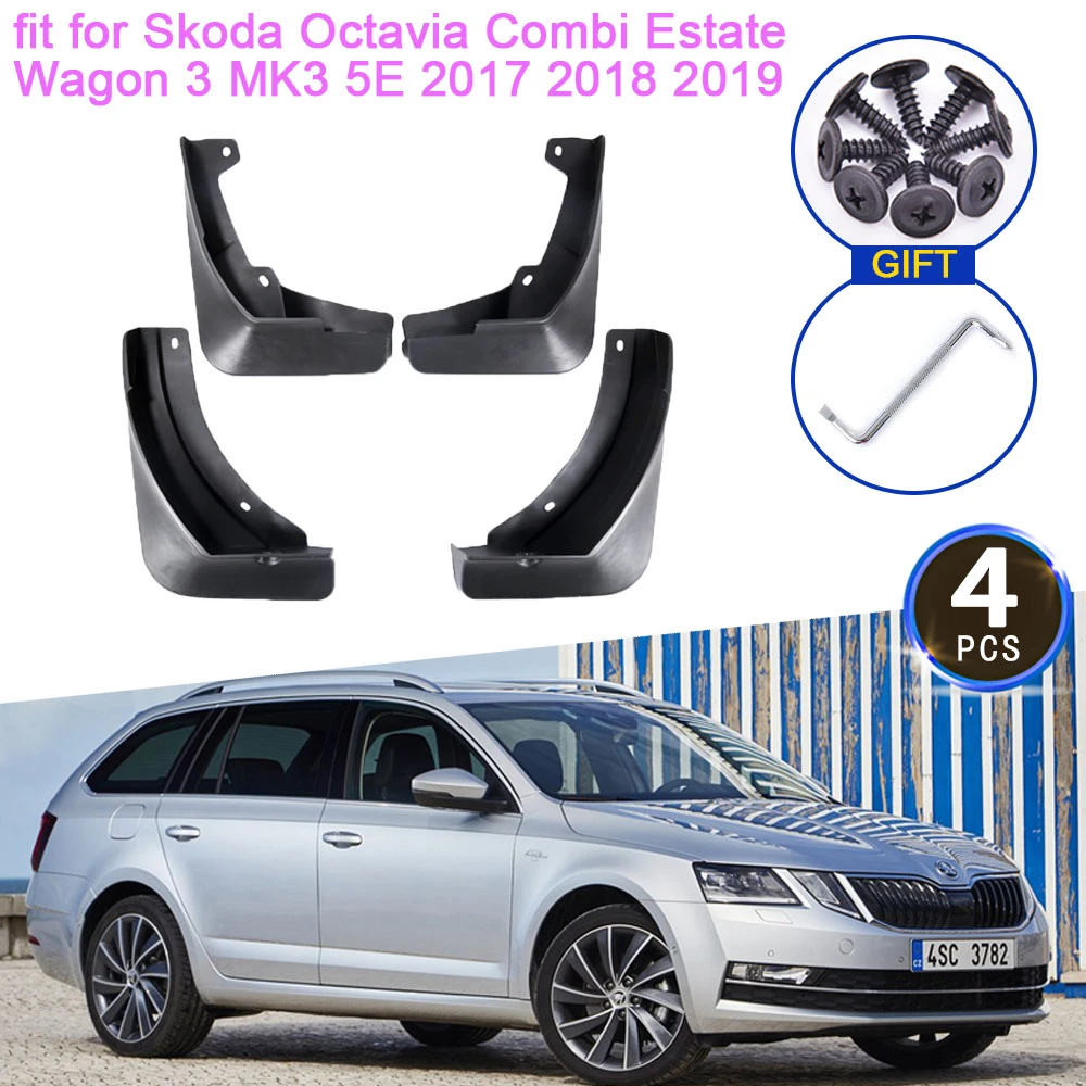 for Skoda Octavia Combi Estate Wagon 3 MK3 5E 2017 2018 2019 Mud Flaps Mudguards Splash Fender Guard Front Wheel Car Accessories