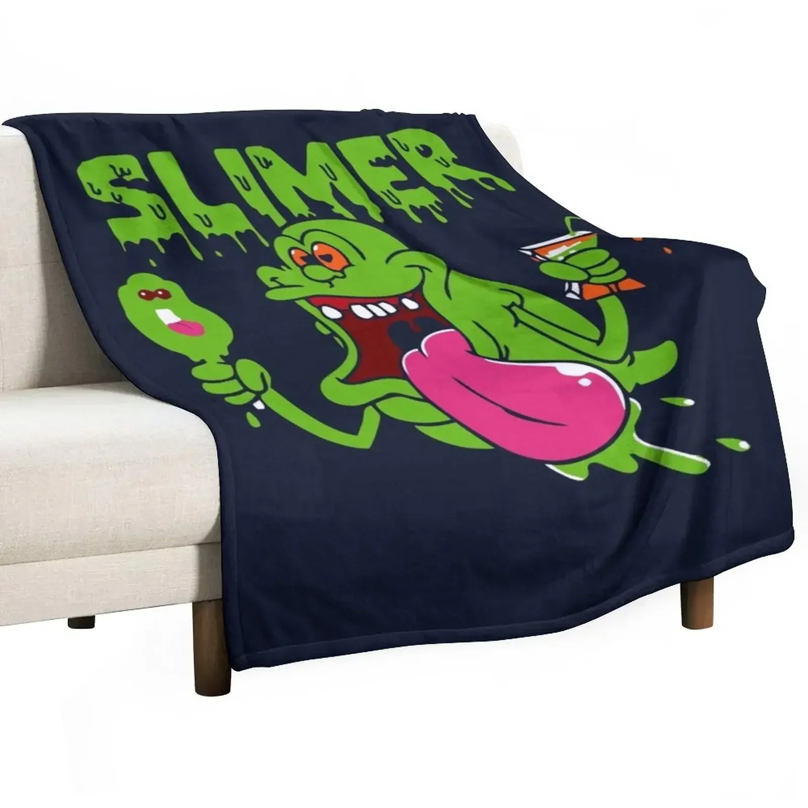 Slimer funny Throw Blanket wednesday Plush Blankets