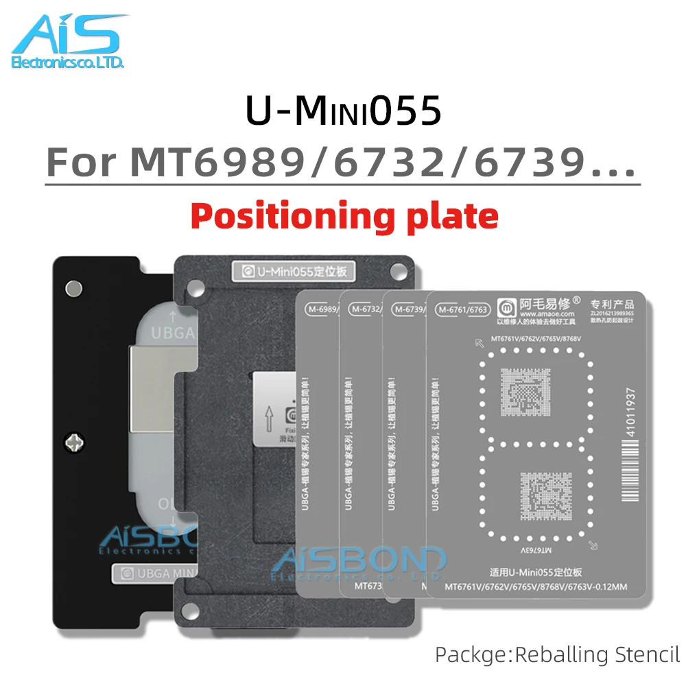 Amaoe CPU BGA Reballing Stencil Template For MT6989W MT6991Z MT6732V MT6752V MT6750V MT6755V MT6761V MT6735V MT6762V MT6753V