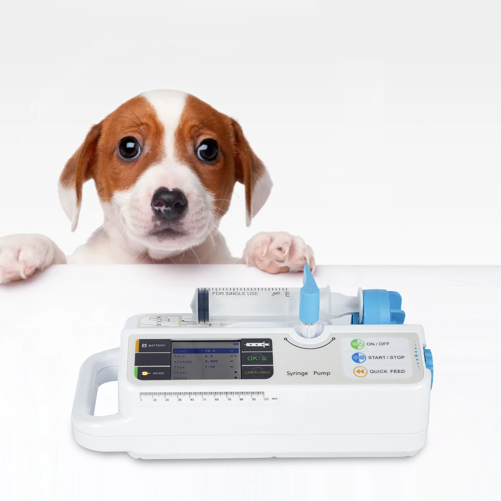

SP950VET Electric Veterinary in-fusion Pump with Real-time Alarm Large LCD Medical Pump for Animal Care