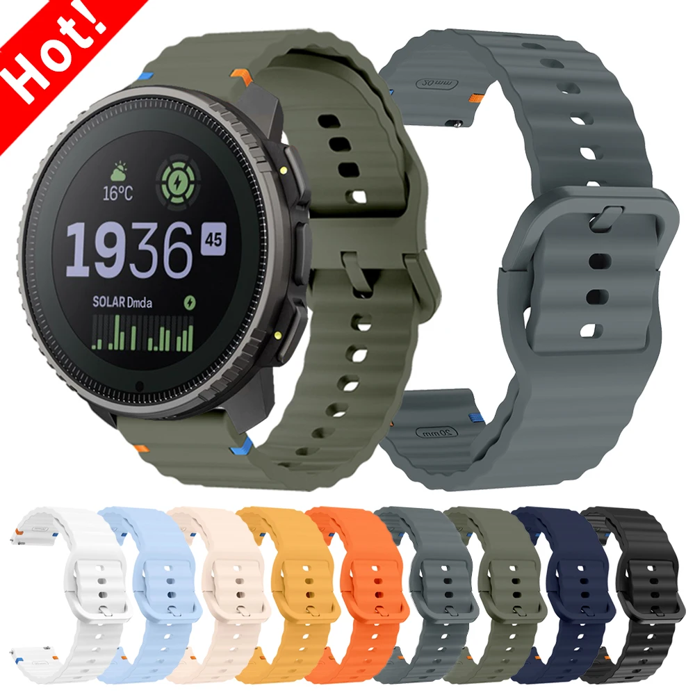22 mm weiches Silikonarmband für SUUNTO RACE 2/S RUN Sportarmband für SUUNTO 9/5 PEAK PRO OCEAN VERTICAL, verstellbare Riemen, Ersatz
