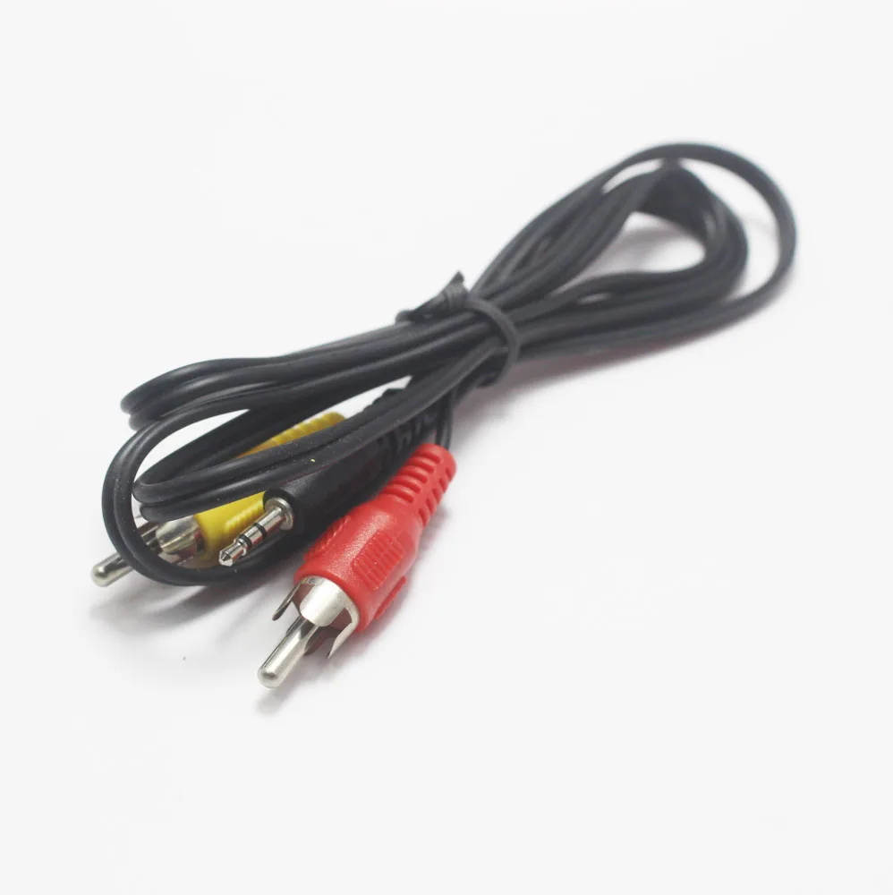 1pcs 2.5mm 3 Pole Male Plug to RCA Male AV Plugs 2.5mm Stereo Music Audio Cable Cord for Mp3 Mp4 TV