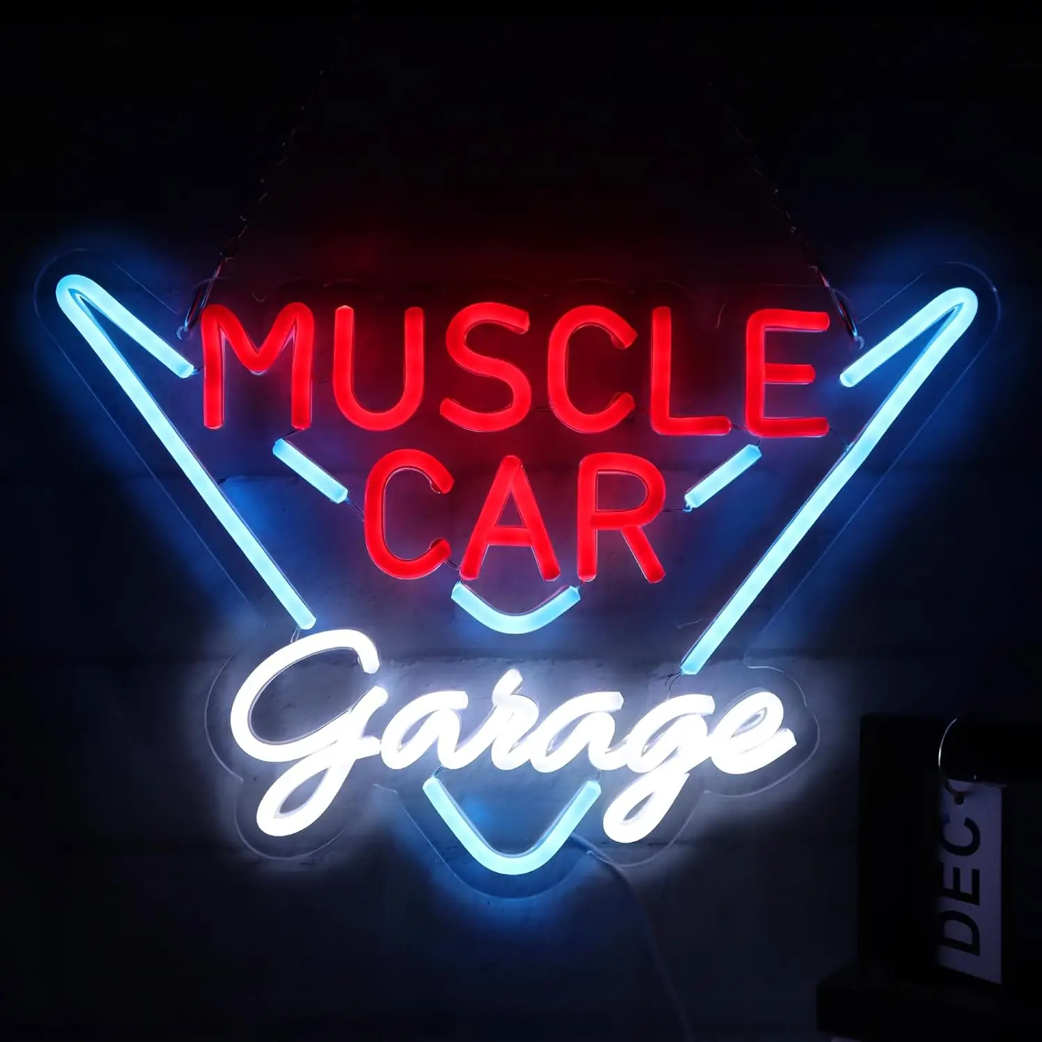 

Neon Sign Muscle Car Garage Decor Retro healing neon, warm-toned soft, slow time