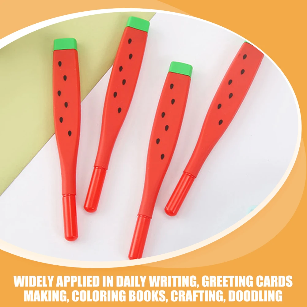

12pcs Watermelon Gel Pens Creative Student Writing Stationery Smooth Office Sign Pens Lightweight Comfortable Grip For School