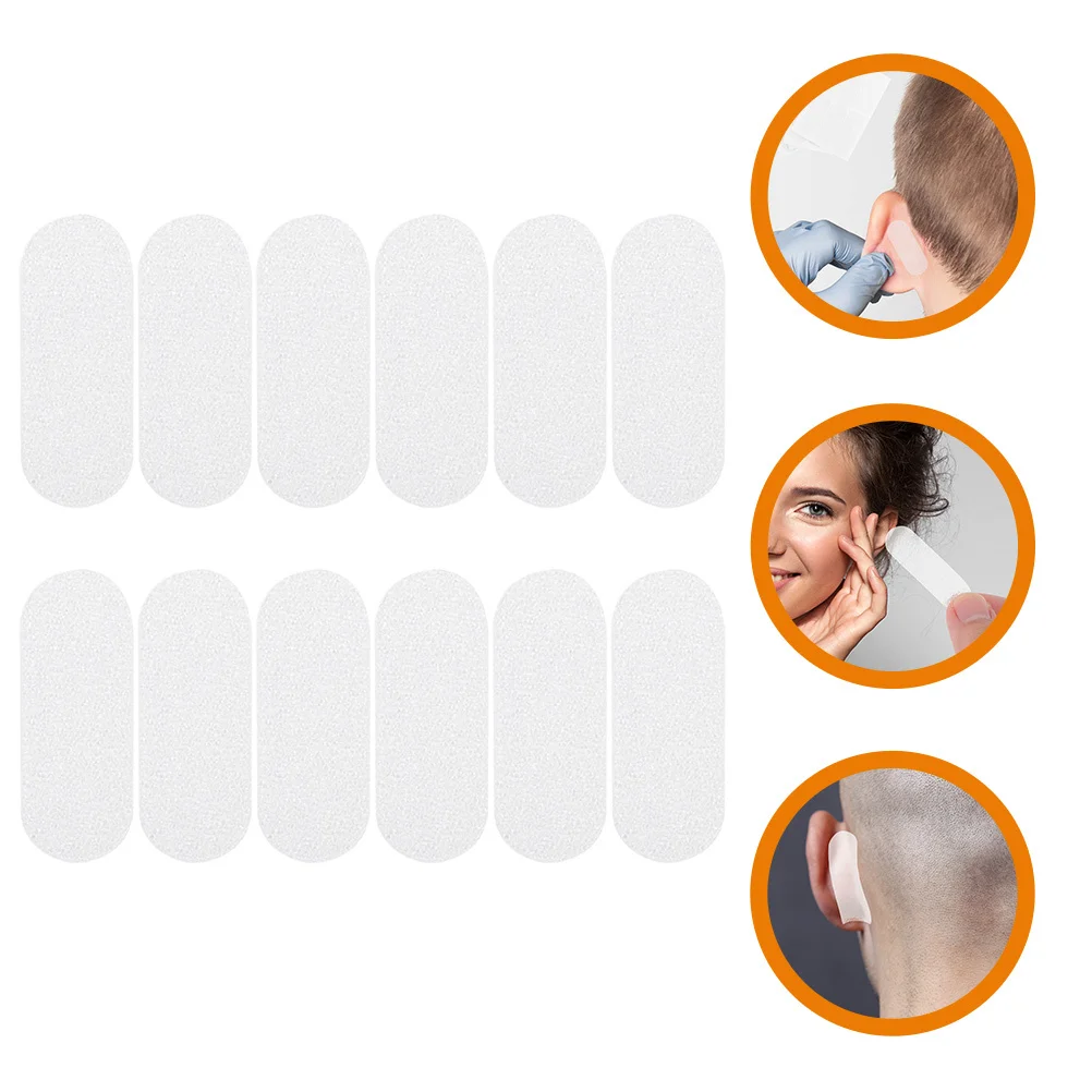 12 قطعة من ملصقات تصحيح شفافة لشريط الأذن النسائية لآذان جاحظ مقاومة للعرق، سهلة الاستخدام، ملحقات قشرة الأذن