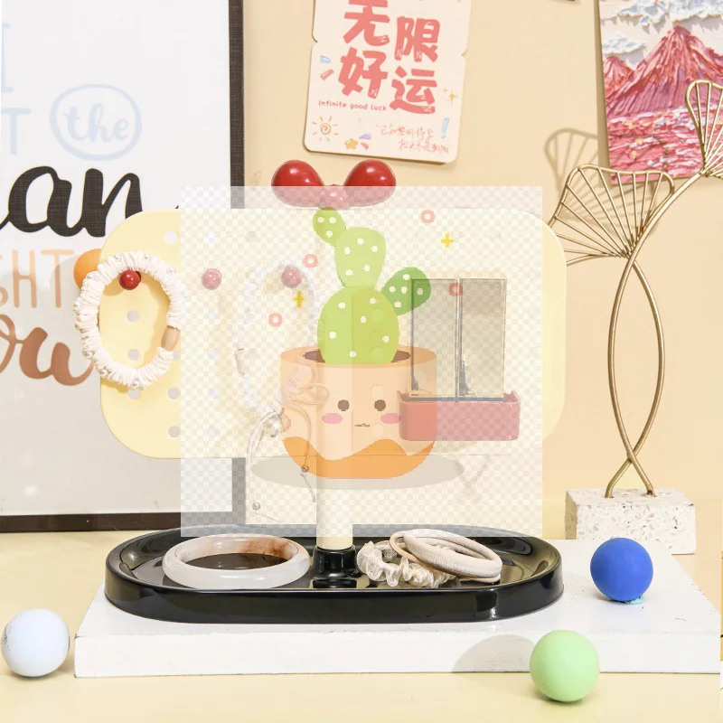 رف تخزين بسيط من بيجبورد لتخزين المفاتيح والمجوهرات والخواتم والأساور وتخزين طاولة الزينة وتخزين مستحضرات التجميل.