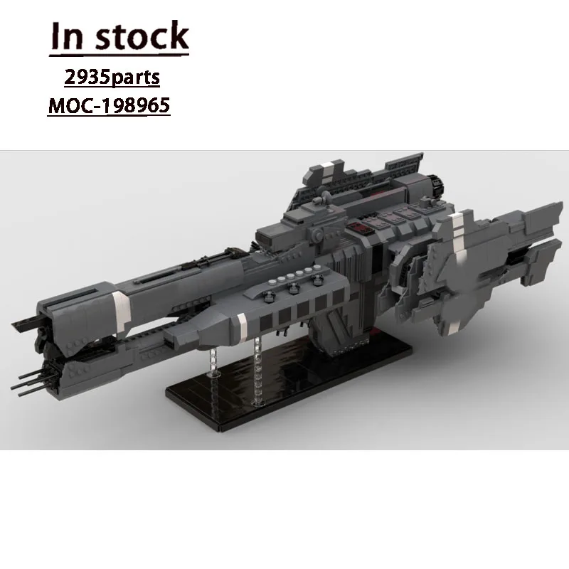 

MOC-198965 Модель строительного блока линкора тяжелой гвардии Outer Space, 2935, креативная игрушка в подарок на день рождения для мальчиков и детей