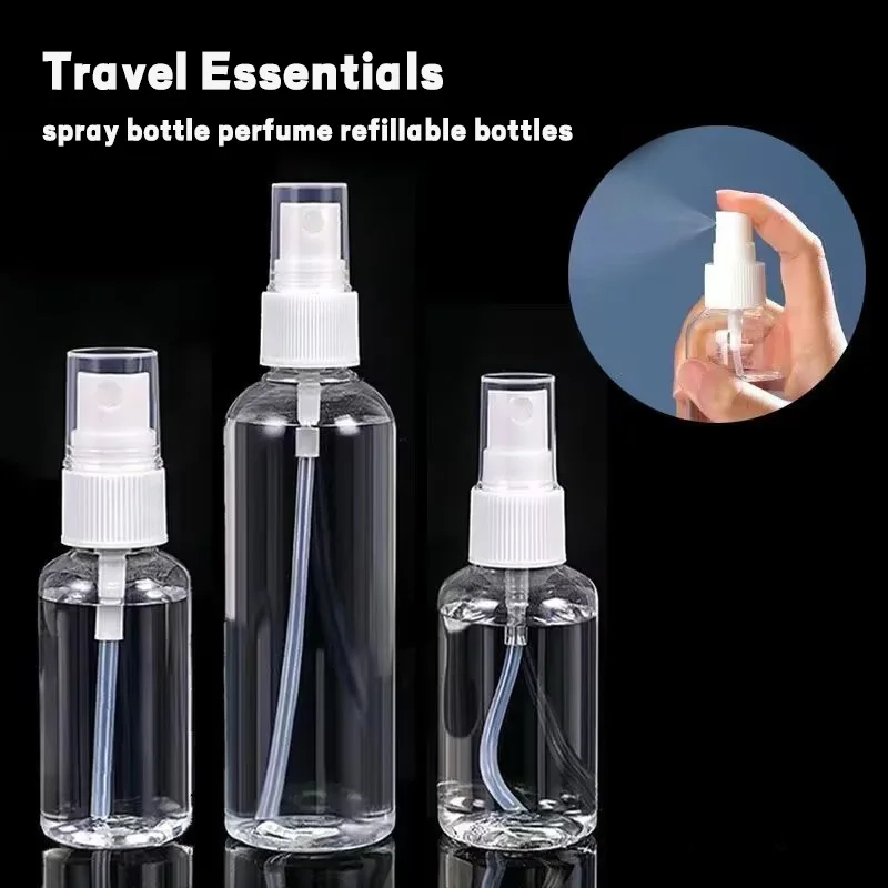 Nachfüllbare Flaschen Reise Essentials Parfüm flasche klar Haustier Kunststoff tragbare Sprüh flasche leer Make-up Wasser flasche Behälter