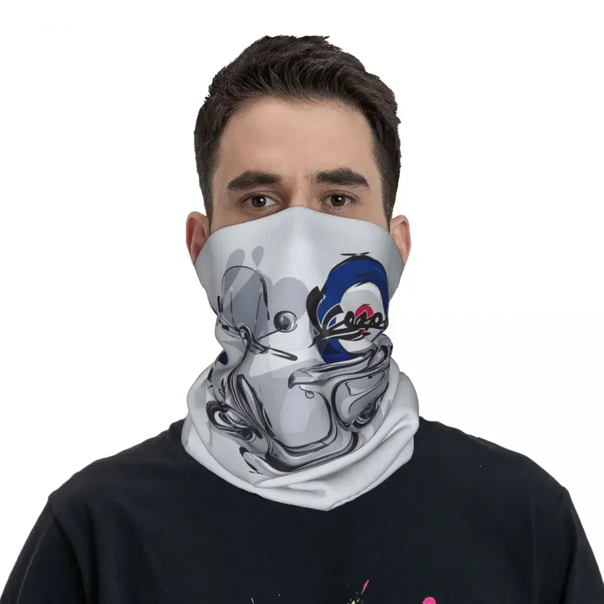 Vespa Piaggio Mopeds Merch Bandana Neck Cover Wrap Scarf Summer Ride Balaclava Unisex Windproof