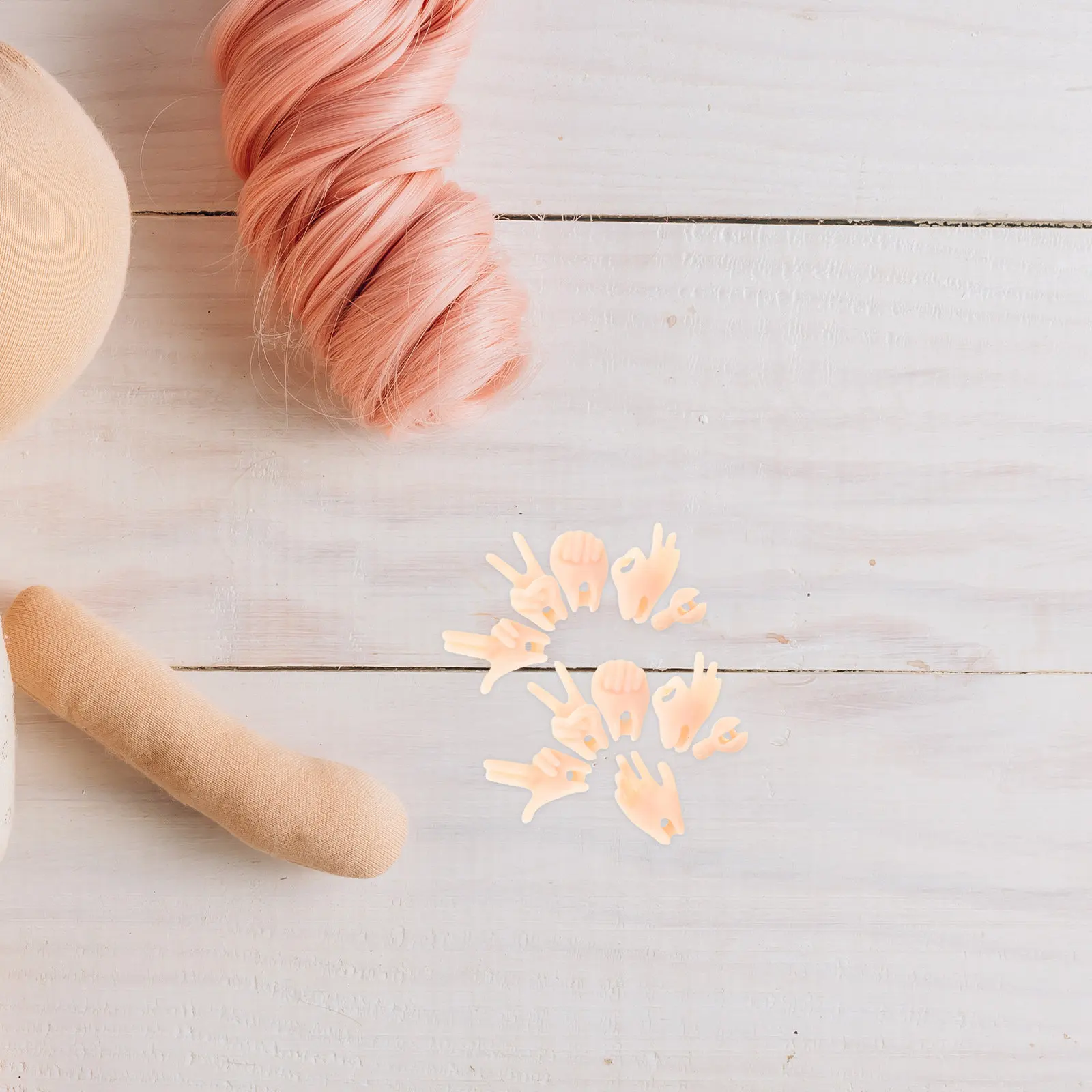 Gelenkige Miniaturhände aus Kunststoff mit beweglichen Teilen für DIY-Actionfiguren-Reparatur, flexible Handflächen-Ersatzteile, Bastelzubehör