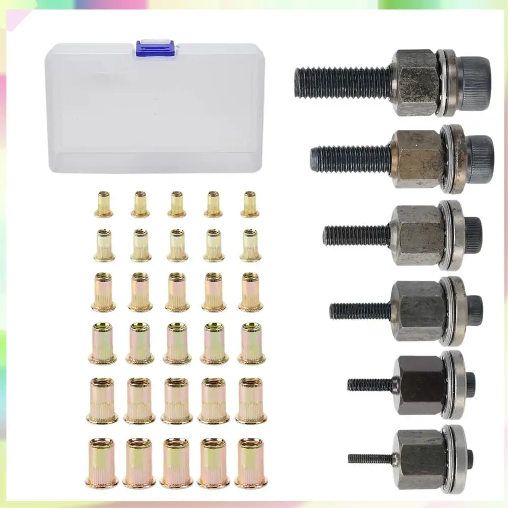 B23B Manual Rivet Nut Gun Tool Set M3 M4 M5 M6 M8 M10 Flat Head Rivet Set For Car Door And Window Nut Riveting