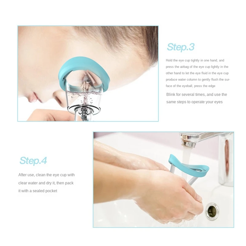 1 Piece Soft Silicone Eye Wash Cups Eyes Cleaner Flushing Rinse Cups Resuable Bath Eyewash Cups