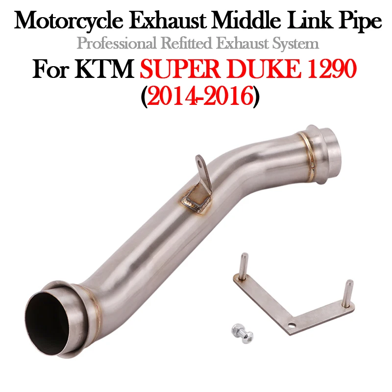Slip On Für KTM Super DUKE 1290 2014 2015 2016 Motorrad Auspuff Ändern Escape Moto Mittleren Link Rohr Verbinden Original schalldämpfer