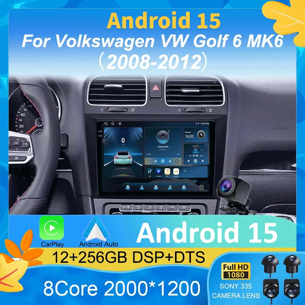 

Android 15 Car radio For Volkswagen Golf 6 2008 - 2012 player Multimedia navigation stereo GPS No 2din 2 din dvd