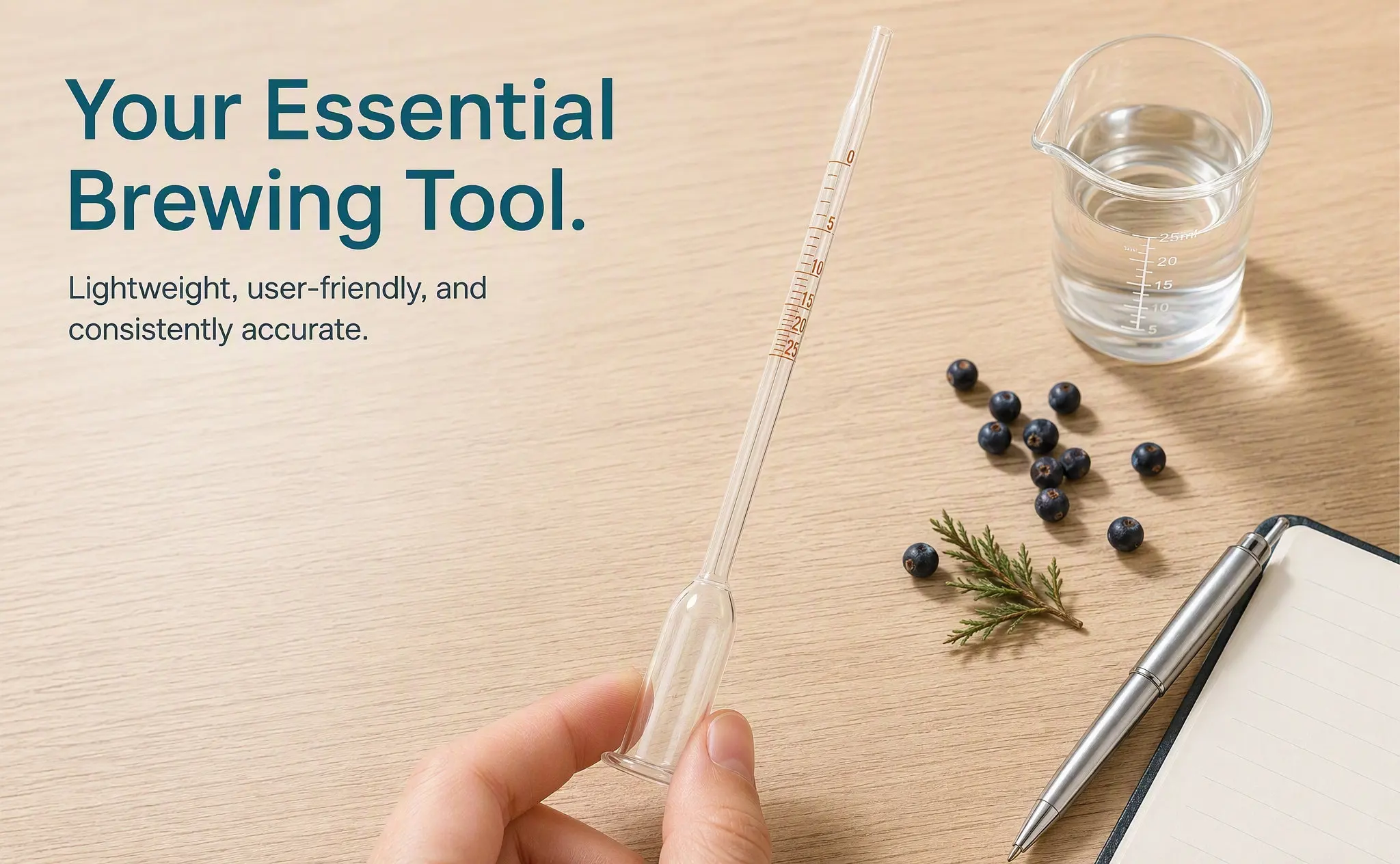 Glass Alcohol Meter Hydrometer Wine Making Supplies Distilling Kit for Beginners Accurate Alcohol Tester Portable Liquor Wine