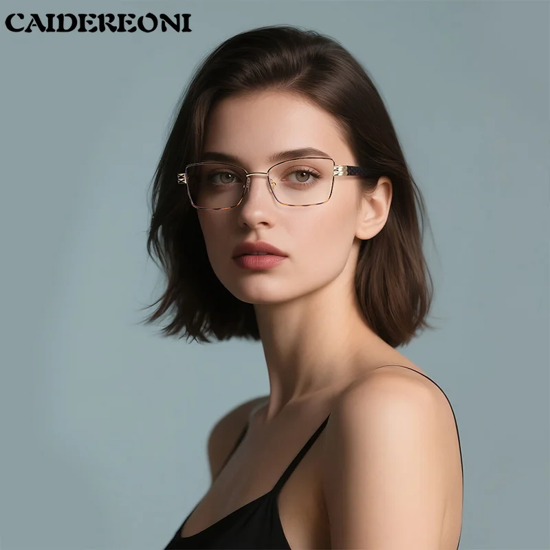 CAIDERONI Popular Minimalist Small Frame Reading Glasses for Women Blue Light Glasses Photochromic Prescription Custom PFD3171