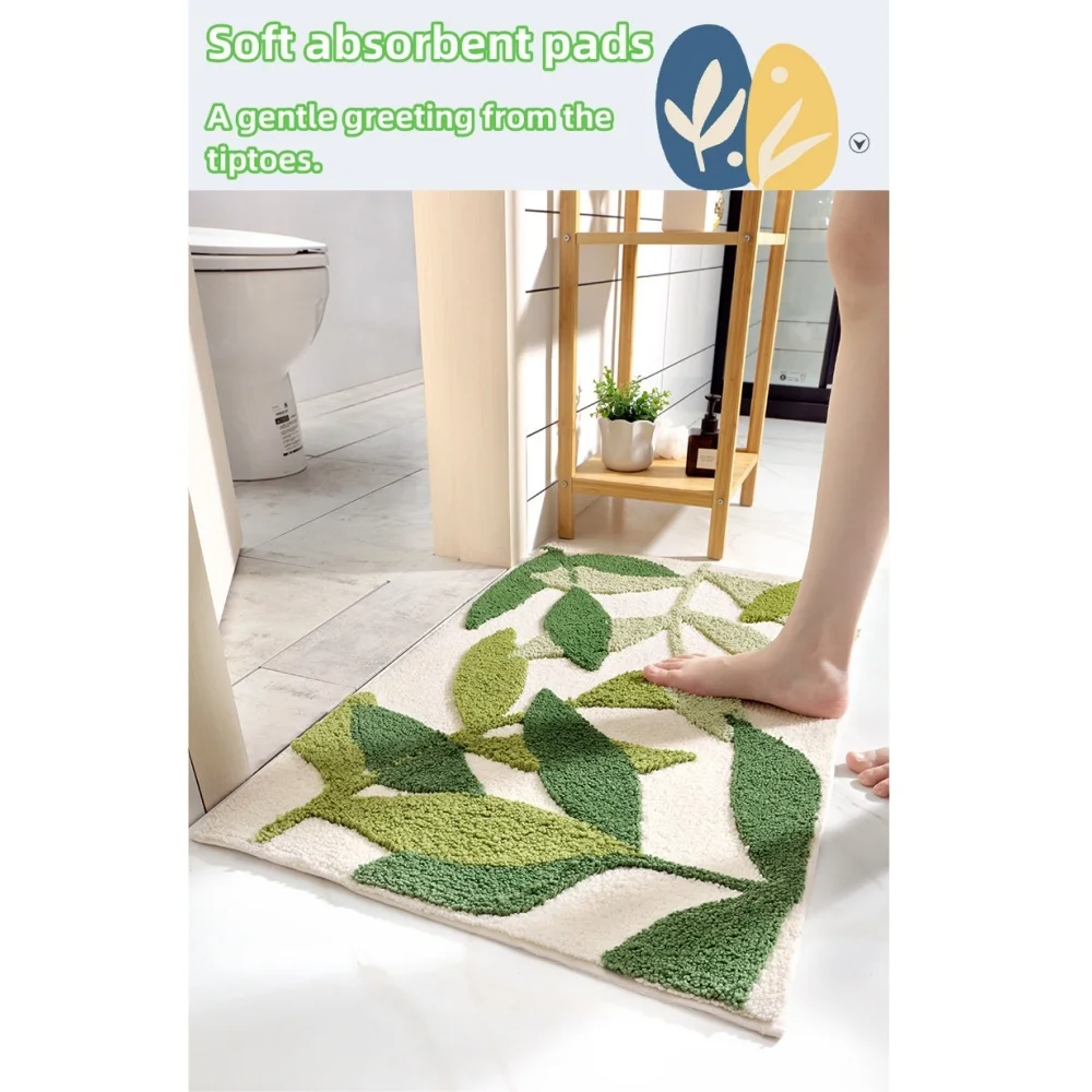 Foliage superabsorbent bathroom mats, doormats, non-slip mats, quick-drying bathtubs and showers