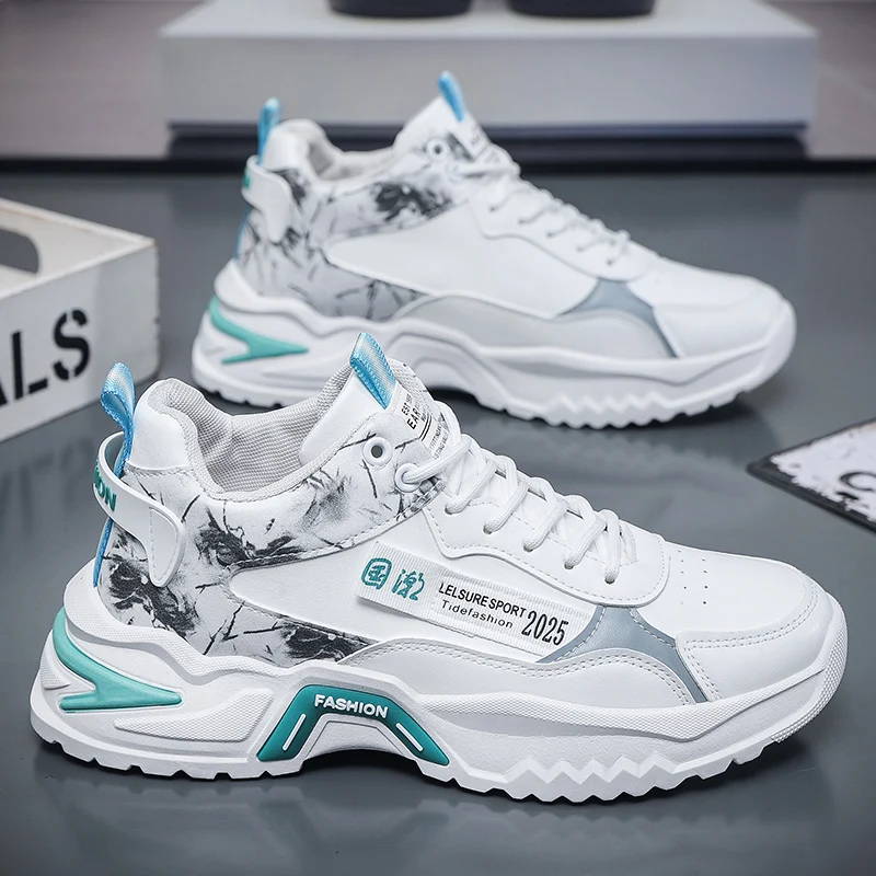 

Men's casual running shoes four seasons outdoor sports breathable walking shoes fashion thick bottom non-slip sneakers