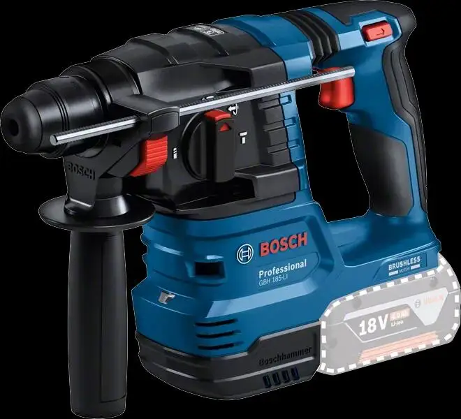 Imagem -04 - Bosch-brushless sem Fio Perfurador de Impacto Martelo Rotativo Ferramenta Martelo Elétrico Carregador de Bateria Sds Plus Gde12 5ah Gbh 185-li 18v