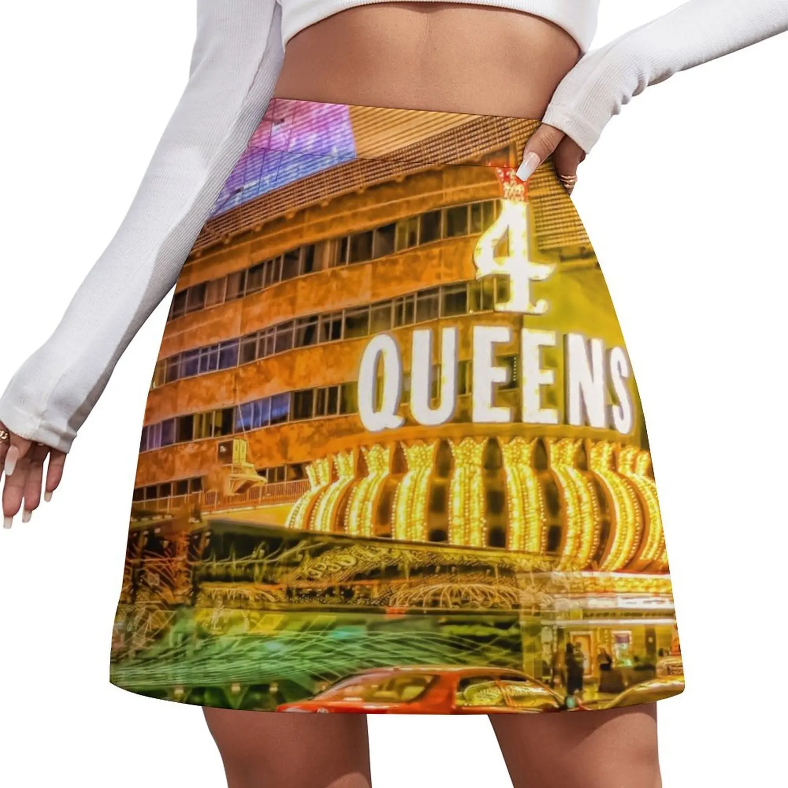 

Fremont Street Experience Las Vegas Mini Skirt short skirt for women womans clothing elegant social women's skirts