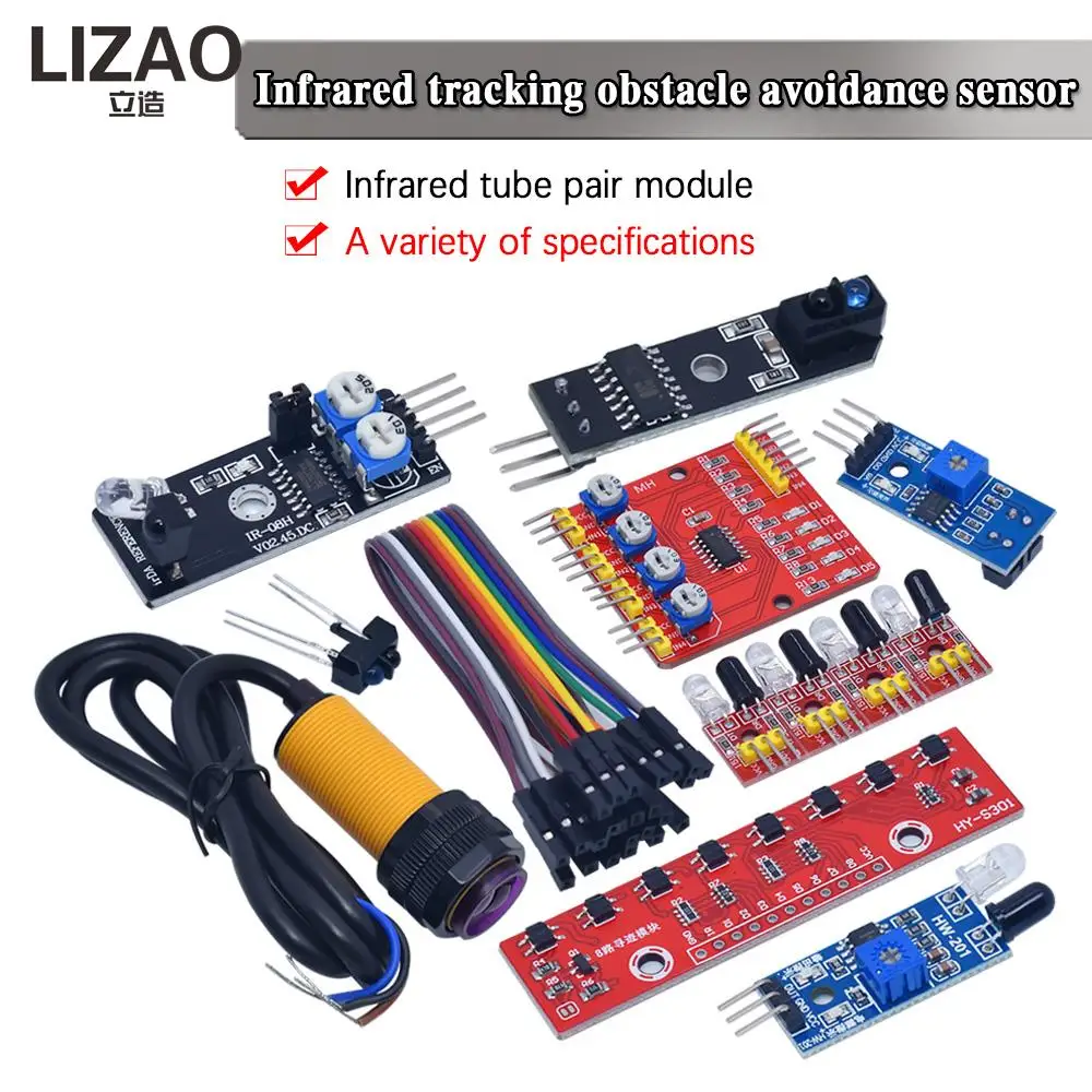 Four Road  Infrared Detector Tracking Transmission Line Obstacle Avoidance Sensor Module for Arduino Diy Car Robot