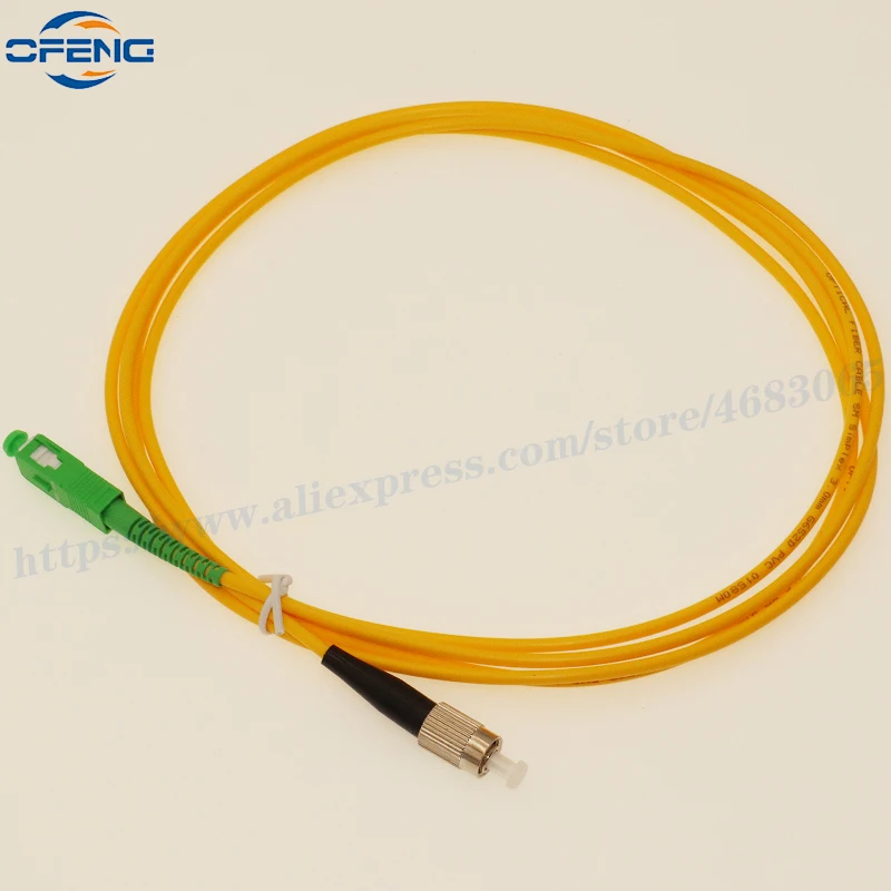 2M SC FC ST LC  APC UPC Fiber Patch Cable Optical 3.0mm PVC G657A  Fiber Jumper Simplex SM FTTH Optic Cable customized