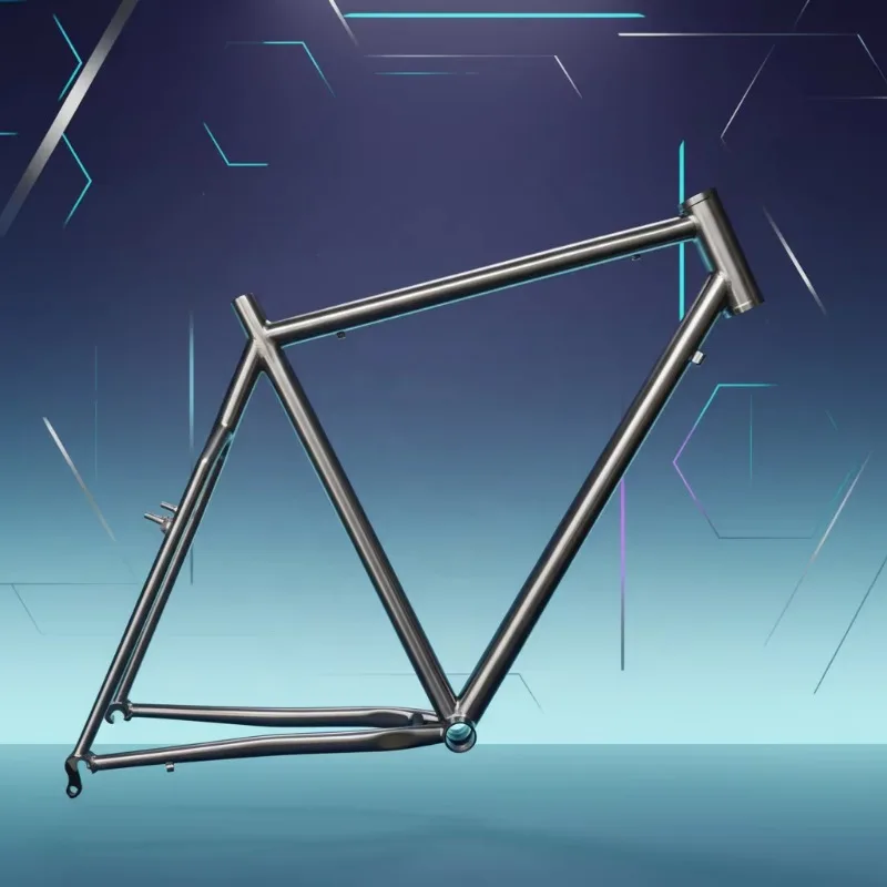 

700c Lightweight Titanium Road Bike Frame With Disc Brake Mounts For Racing Cyclocross Adventure Cycling Bicycle Components