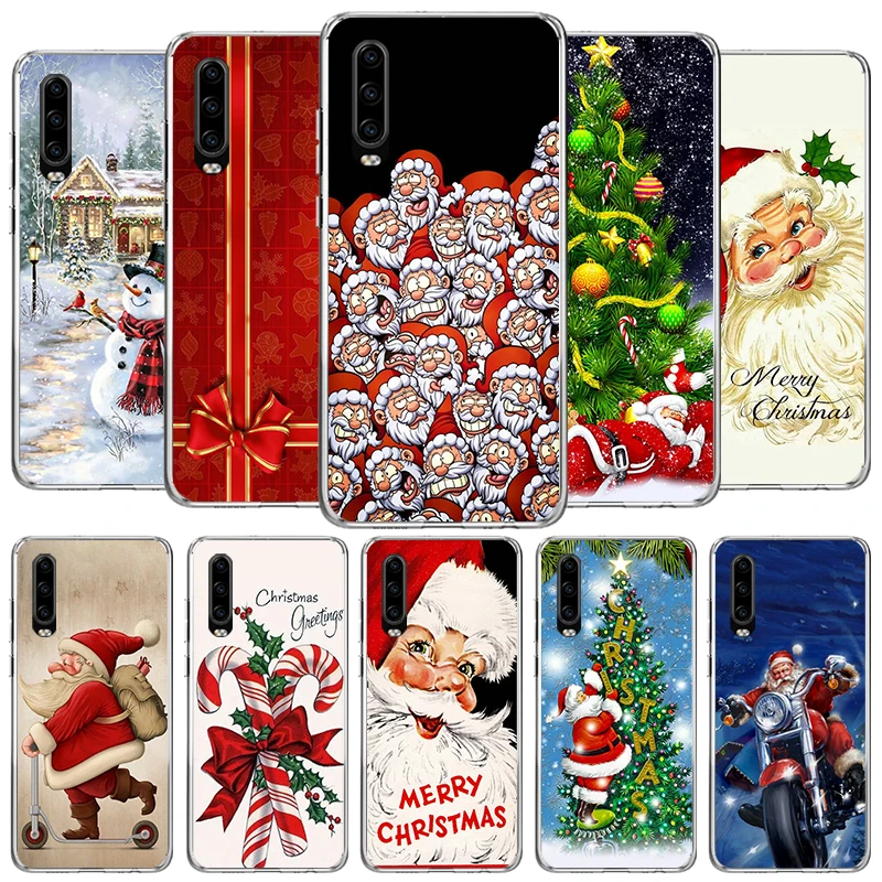 Рождественский подарок Санта Клауса, чехол для телефона Huawei P40 P30 P20 P10 Lite Mate 20 10 Pro P Smart Z Y5 Y6 Y7 Y9S, мягкие чехлы Рождественский подарок Санта Клауса, чехол для телефона Huawei P40 P30 P20 P10 Lite Mate 20 10 Pro P Smart Z Y5 Y6 Y7 Y9S, мягкие чехлы