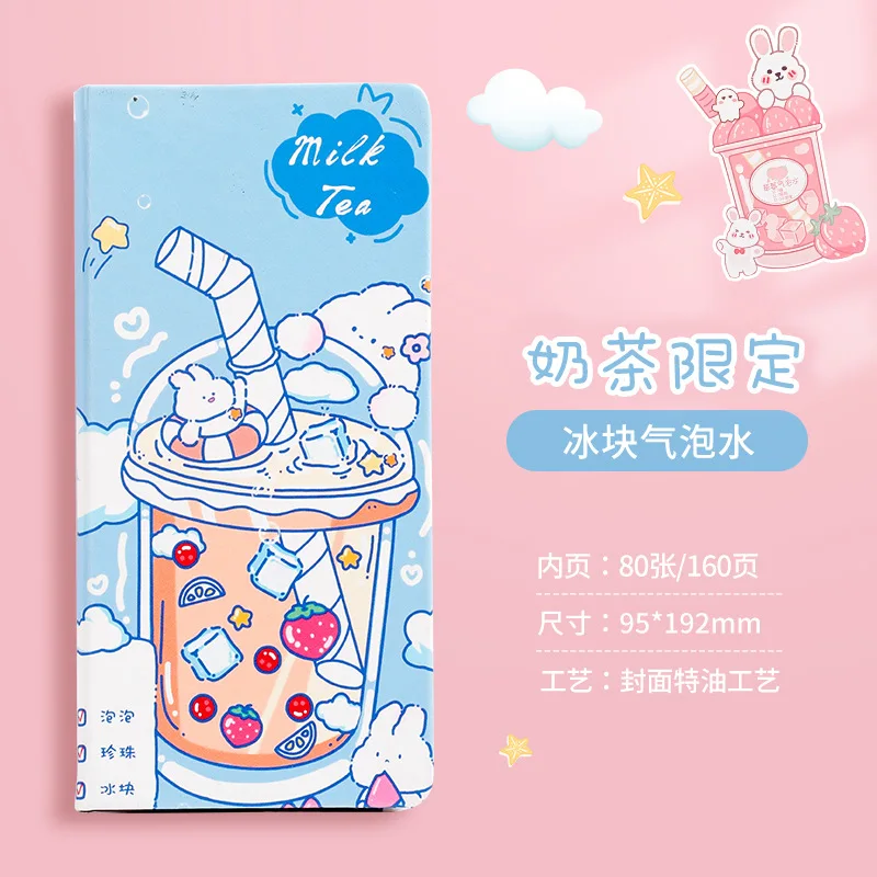 Week Hand Ledger Ins Wind Milk Tea Limited Grid Notebook Cartoon Girl Heart Carrying Diary Book Notebook
