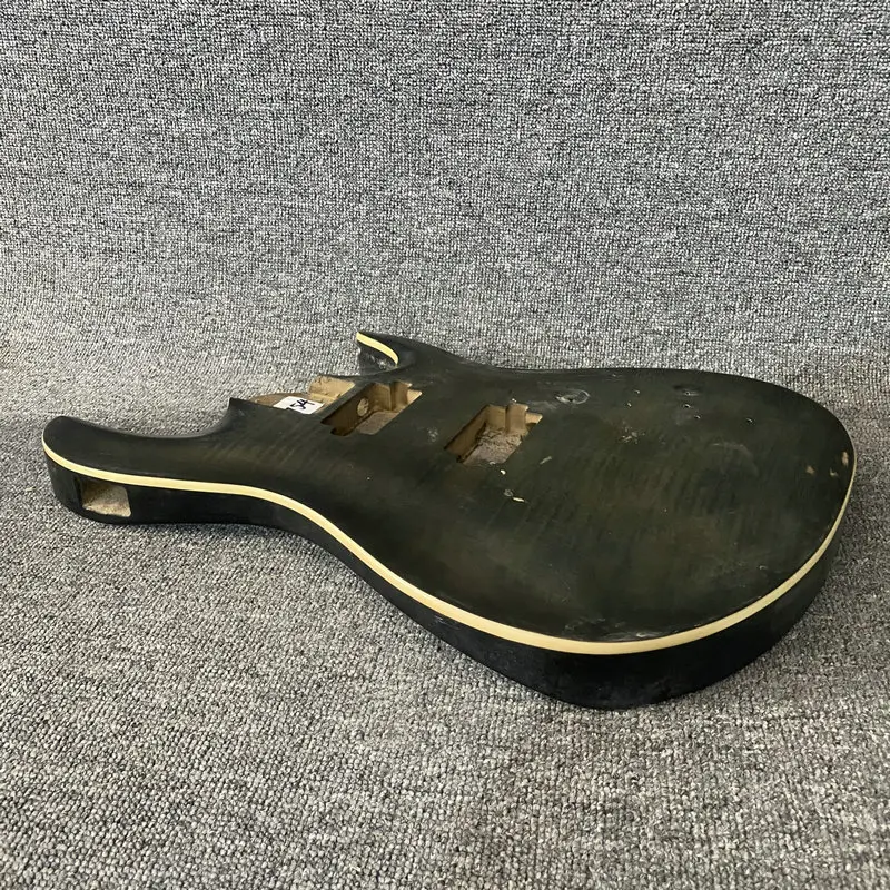 DB754 Unfinished Electric Guitar Body Gray Flamed Maple Top Solid for Redwood Eadwen imagine and Effect Electric Guitar Genuine