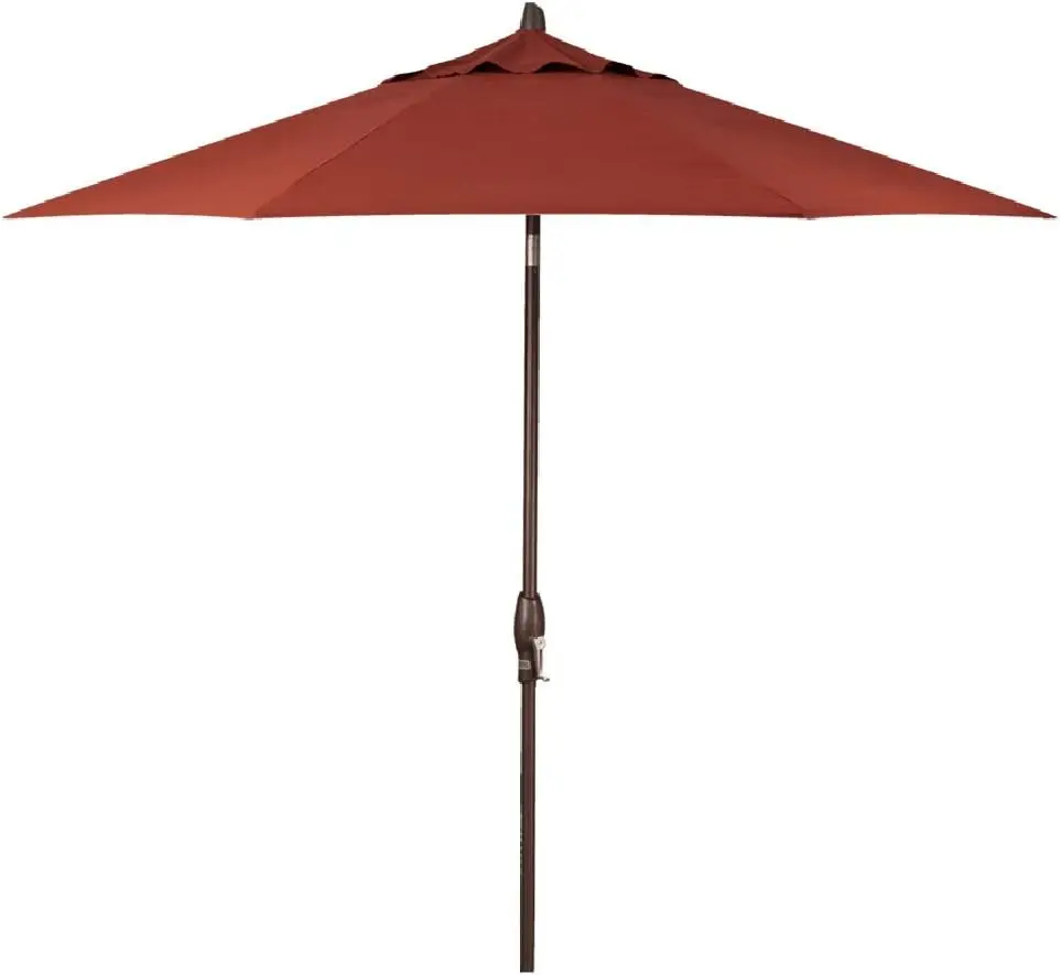 9 FT Octagonal Outdoor Table Patio Umbrella with Push‑Button Tilt, Bronze Aluminum Frame, Obravia Auburn Canopy, Shade Shelter for Patio, Deck and Backyard