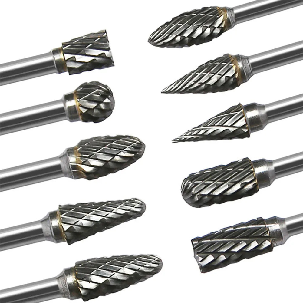 3mm Shank Drawing Tungsten Carbide Milling Cutter Rotary Tool Burr Diamond Cutter Rotary For Metal Wood Electric Grinding