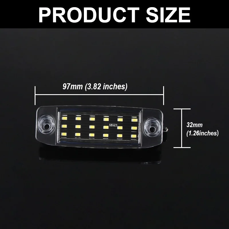 Luzes de matrícula LED SMD, sem erros, Kia Borrego 08-14 Mohave 08-09, Opirus 02-11, Amanti 07-10, Carens FG RP Sorento XM, 2 pcs