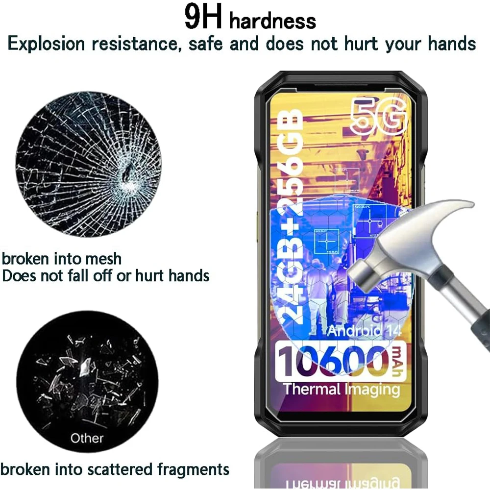 Szklane etui ochronne do Ulefone Armor 27 27T Pro Szkło hartowane do Ulefone Armor 27 27T Pro Szklana folia ochronna na obiektyw — zdjęcie produktu 6