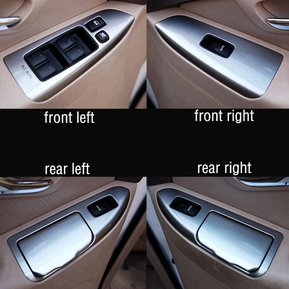 Car Front Left Window Glass Button Switch Panel Cover Frame for Toyota Land Cruiser Prado 120 LC120 2003-2009