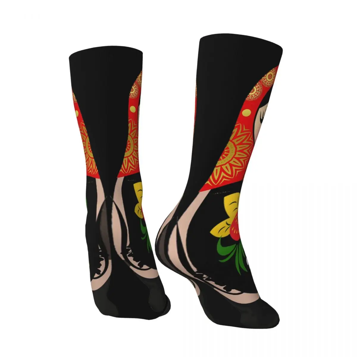 Hip Hop Vintage Classic Crazy Men\'s Socks Unisex Russia Matryoshka Art Culture Harajuku Seamless Printed Crew Sock Boys Gift