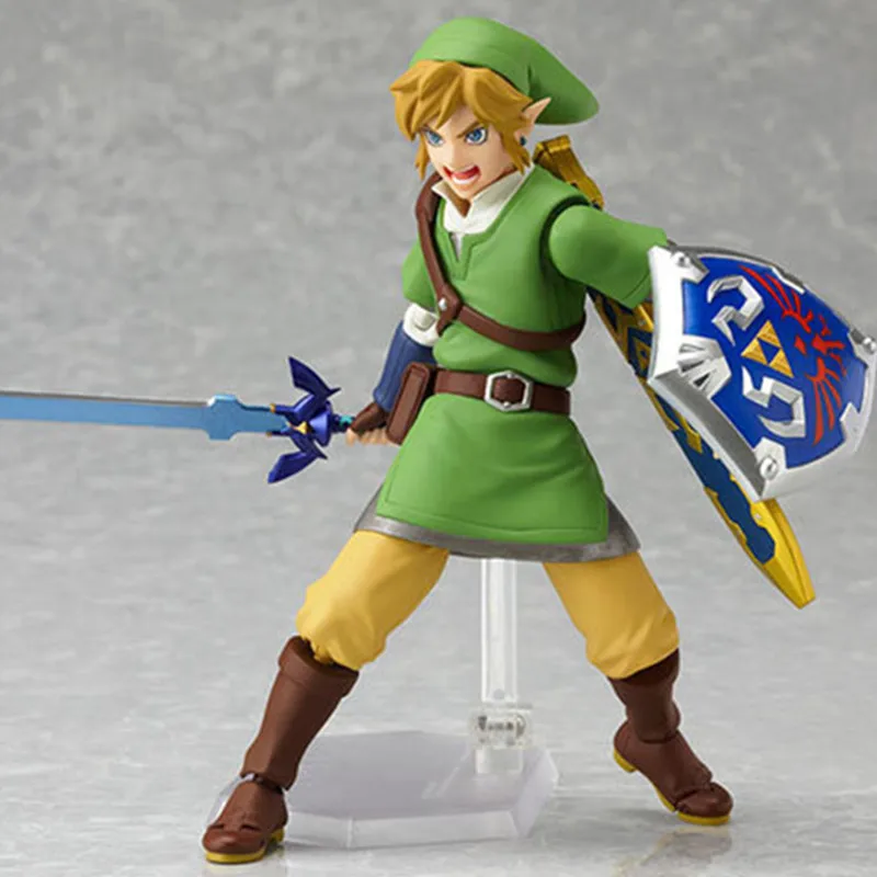 เกมตํานานของ Zelda Link รุ่น Q Joint Mobility ตัวเลขการกระทํา PVC รุ่นเดสก์ท็อปตกแต่งของเล่นตุ๊กตารวบรวมของขวัญกล่อง