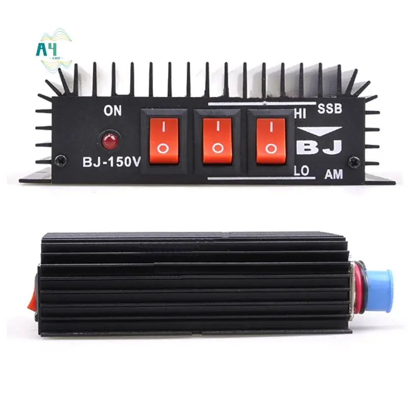 A40Z-BJ-150V VHF Walkie Talkie Power Amplifier 2.5-5W FM/40-50W FM 136-174Mhz For MINI CB Radio Signal Amplify Black (145-155Mhz