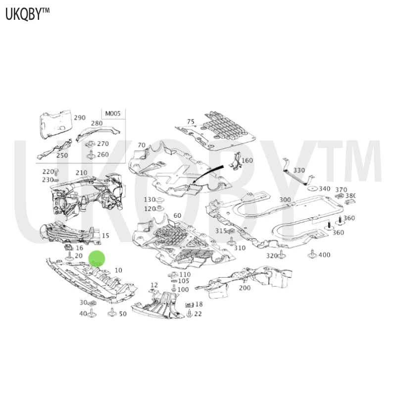 Sound insulation cover A2225200323 A2225200600 A2225200700 A2225201400 A2225201500 A2225200400
