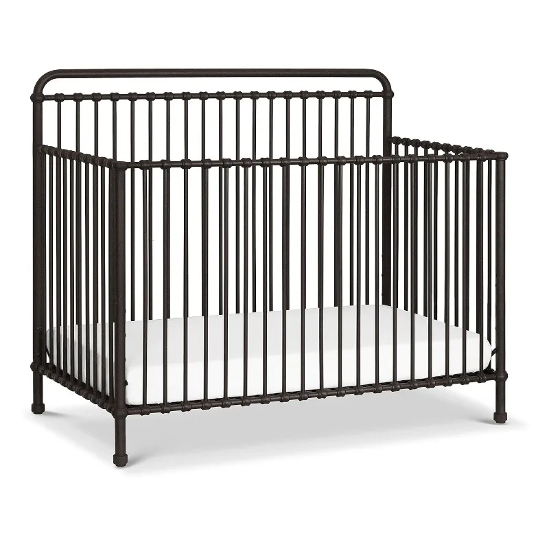 Namesake Winston 4-in-1 Convertible Metal Crib in Vintage Iron, Greenguard Gold Certified