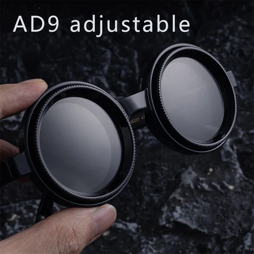 Gafas de sol polarizadas con montura pequeña redondas Steampunk ND9, gafas de sol con atenuación ajustable para hombre, gafas de sol reductoras de luz para pescar y conducir UV400