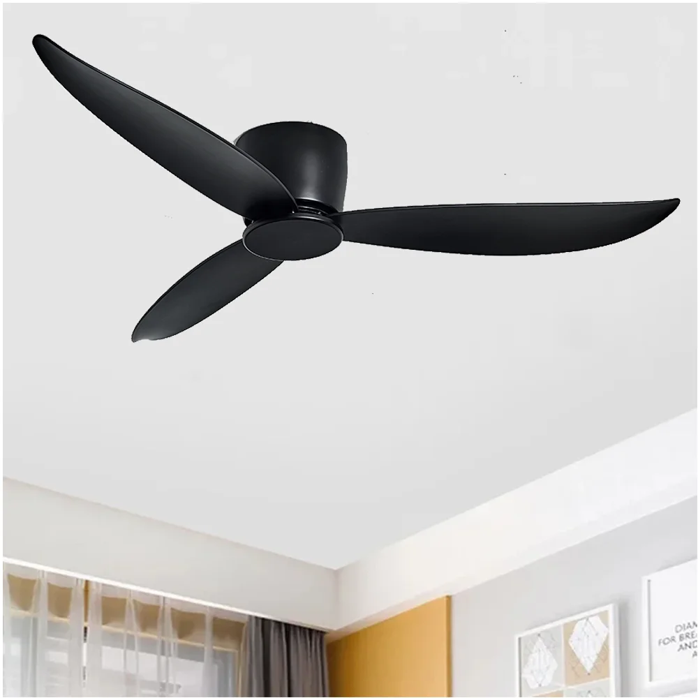 Ceiling Fan DC Motor 6 Speeds  36 42 52 Inch Remote Control Timing Fans 18CM Low Floor Loft Remote Control Fan No Lights