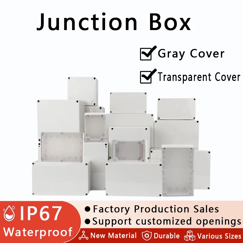 

IP67 Waterproof Project Junction Box for Electrical Cable Outdoor DIY Sealed Enclosure Wire Box Electronic Cases
