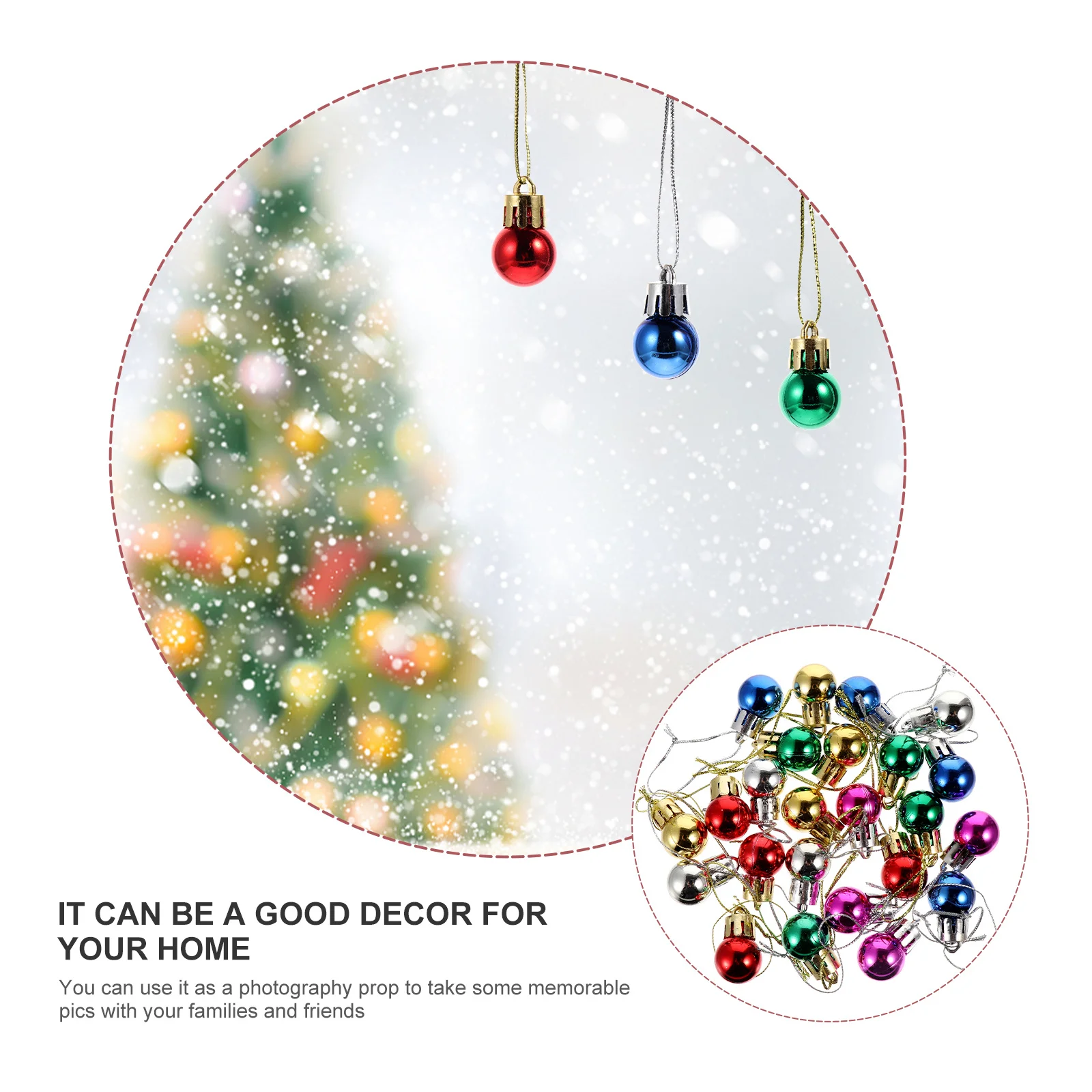 

96pcs Christmas Tree Decoration Balls Plastic naments Hanging Spheres Xmas Mini Balls Home Hotel Decor