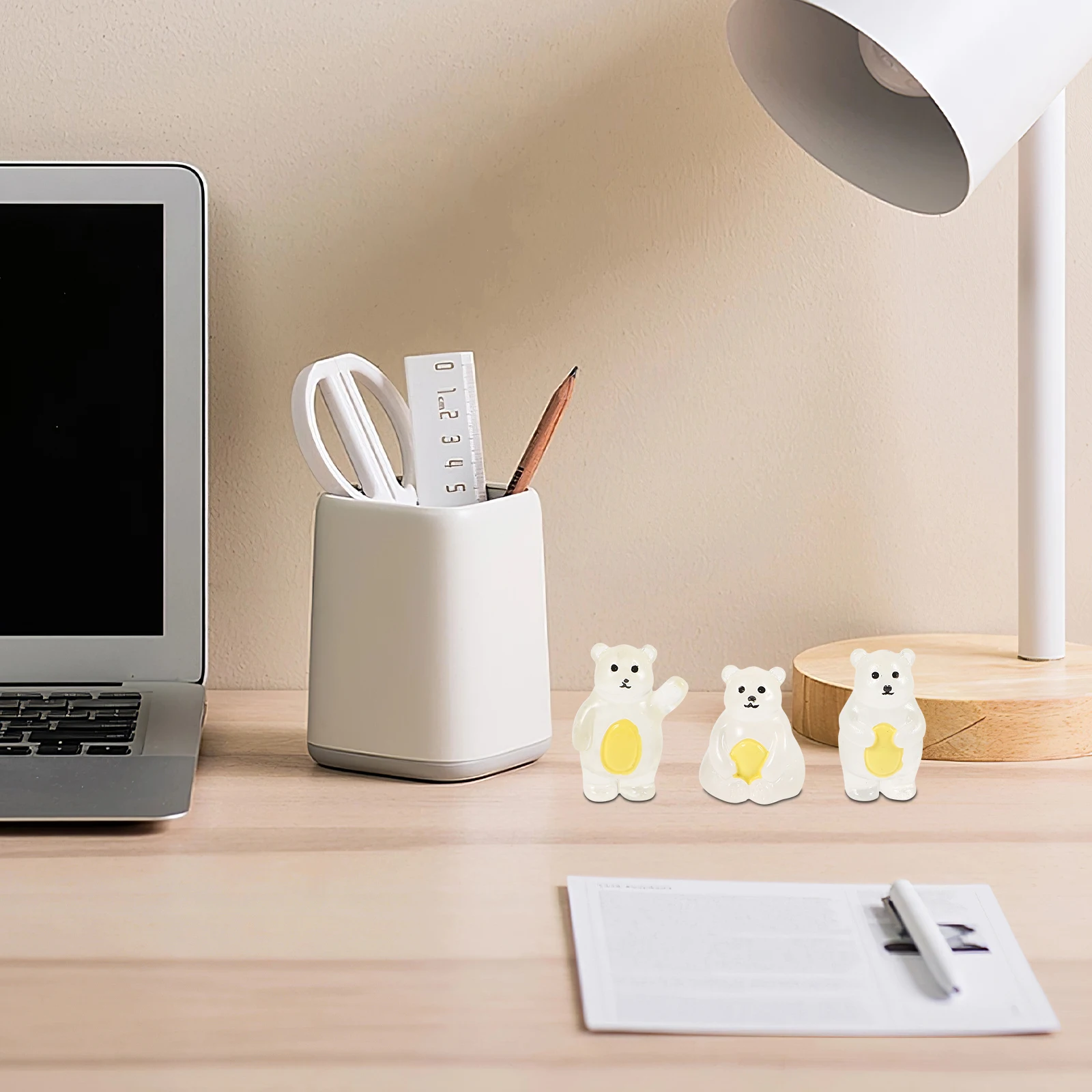 20 قطعة الدب الراتنج الصغير حديقة الحديقة سطح المكتب ديكور رائعتين تماثيل صغيرة على شكل حيوانات لطيف حديقة الدب زخرفة للمنزل ساحة شرفة