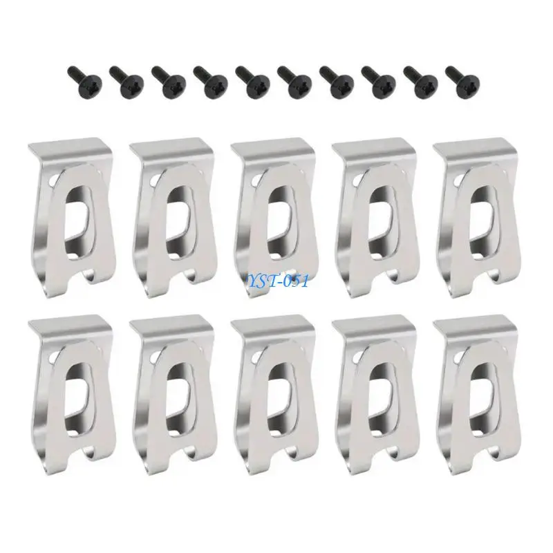 

E15A 10Pcs Replacement Belt Clip Hook and Matching Screws Power Tool Waist Buckles