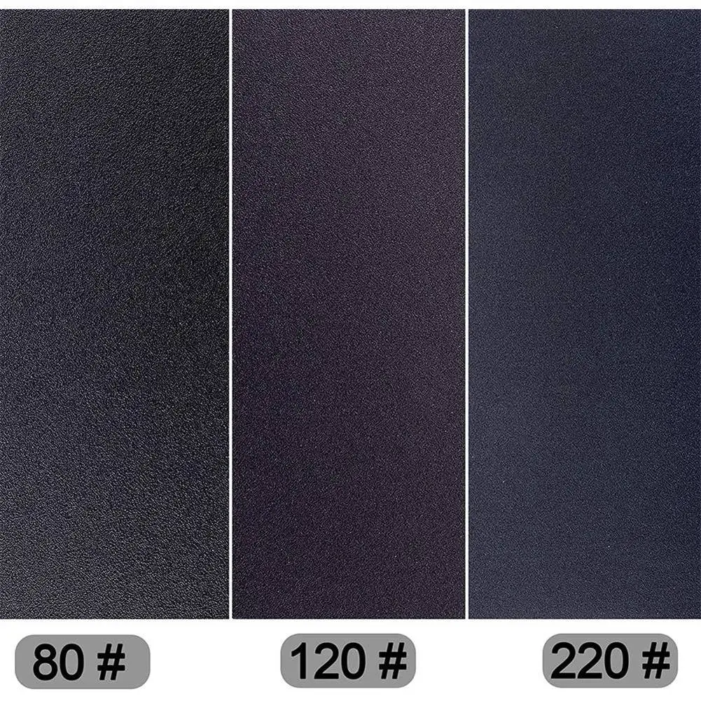 

B28C-60 Pcs Wet And Dry Sandpaper 80 120 220 Grit Assorted Sanding Sheets, 9 X 3.6 Inches Abrasive Paper