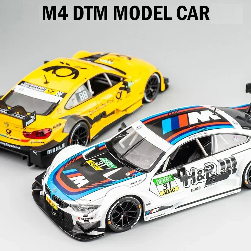 1:24 BMW M4 DTM M6 BMW CSL Racing Car Free Wheeling High Light Sport Racing Car Model Toy Diecast Metal Alloy Miniature Replica