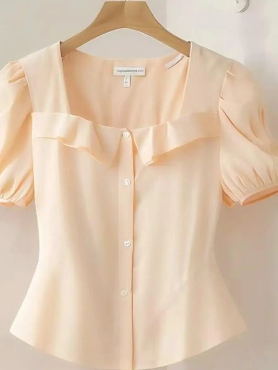 summer-2025-pink-square-collar-ort-sve-irt-design-beautiful-aosphere-small-size-top-two-piece-set-ele-quali