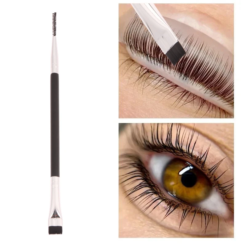 Doppelköpfige Wimperndauerwelle, Hebebürste, wiederverwendbar, Laminier-Wimpern, trennende Wimpernlift-Detailbürste für Wimpernverlängerung